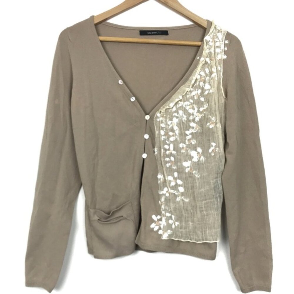 [3 for $15] Sita Murt Linen Cardigan Style Top Floral Viscose Fabric sz 42